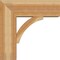 Ekena Millwork Thorton Block Rough Sawn Bracket w/ Offset Brace, Western Red Cedar, 8"W x 22"D x 22"H BKT0806X22X22THR05RWR - alternate 2